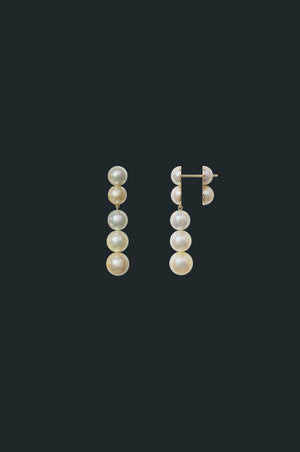 Sectional Pearl Earrings - Multi Color Pearls