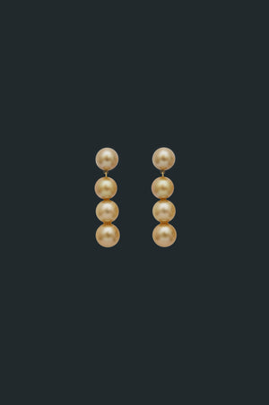 Sectional Pearl Earrings - Golden Pearl