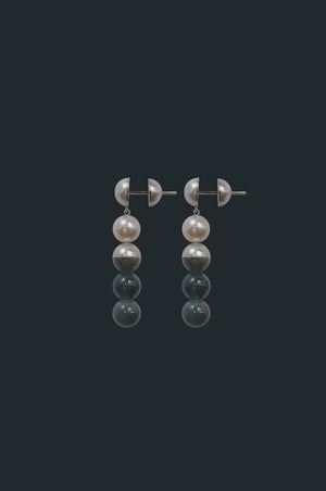 Sectional Pearl Earrings - Guatemalan Jade