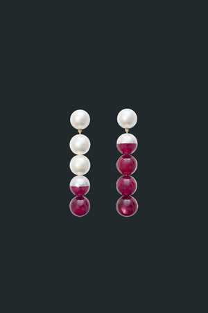 Sectional Earring - Ruby