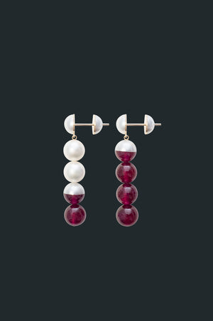 Sectional Earring - Ruby