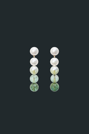 Sectional Earring - Tourmaline