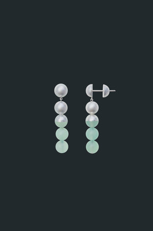 Sectional Earring - Chrysoprase
