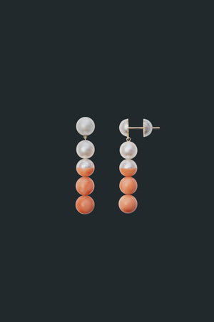 Sectional Earring - Coral
