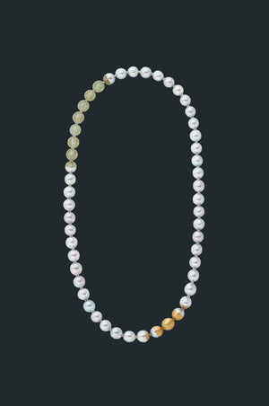 Sectional Pearl Necklace - Apatite