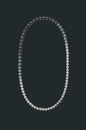 Sectional Pearl Necklace - Black Pearl