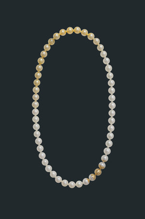 Sectional Pearl Necklace - Golden Pearl