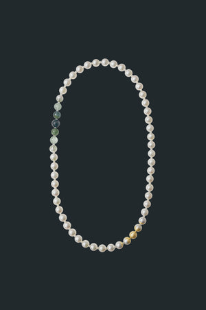 Sectional Pearl Necklace - Tourmaline