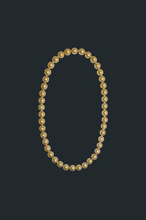 Sectional Pearl Necklace  - Golden Pearl