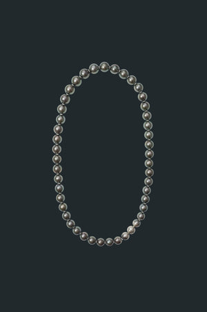 Sectional Pearl Necklace - Black Pearl