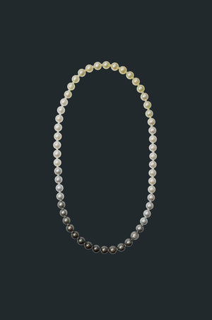 Sectional Pearl Necklace - Assorted Pearls
