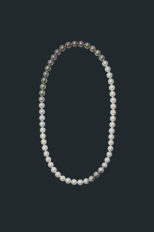 Sectional Pearl Necklace - Black Pearl