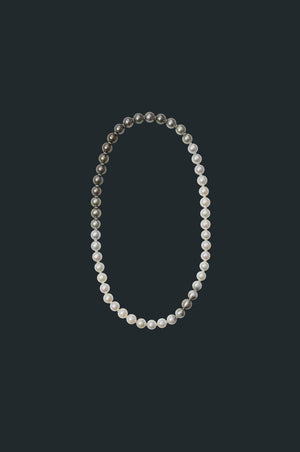 Sectional Pearl Necklace - Black Pearl