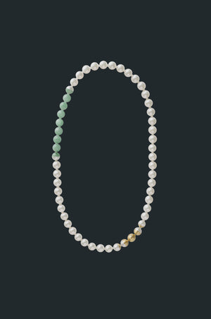 Sectional Pearl Necklace - Jade