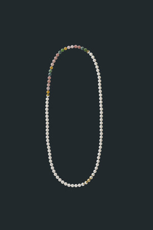 Sectional Pearl Necklace - Mix Tourmaline