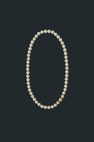 Sectional Pearl Necklace - Natural Cream Akoya Pearl