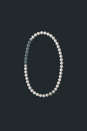 Sectional Pearl Necklace - Guatemalan jade