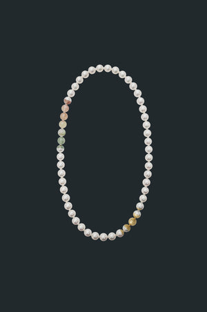 Sectional Pearl Necklace - Tourmaline