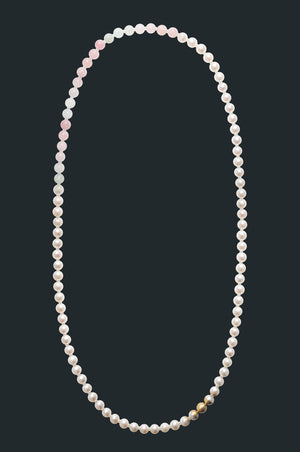 Sectional Pearl Necklace - Tourmaline