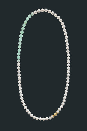 Sectional Pearl Necklace - Chrysoprase