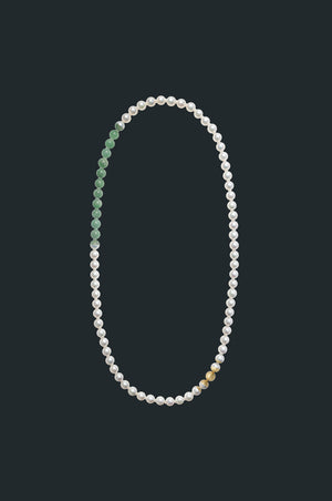 Sectional Pearl Necklace - Jade