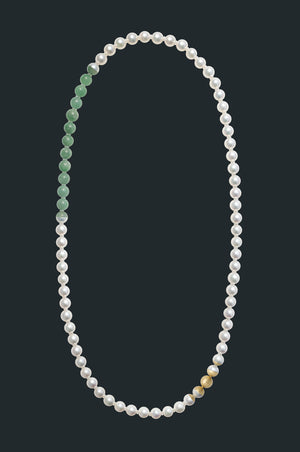 Sectional Pearl Necklace - Jade