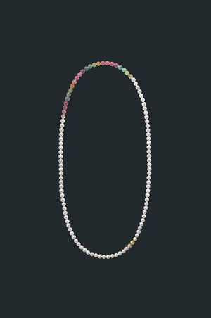 Sectional Pearl Necklace - Tourmaline