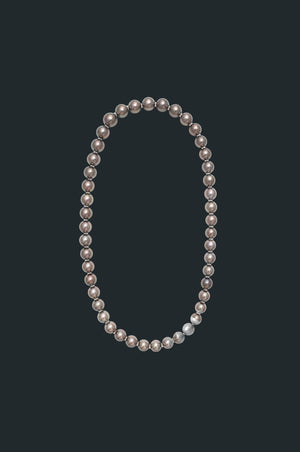 Sectional Necklace -Black Pearl
