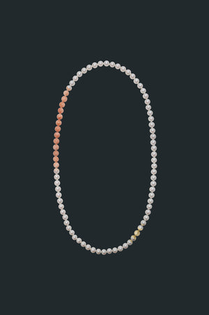 Sectional Pearl Necklace - Coral