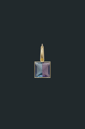 Fused Gems - Square Bold Earring