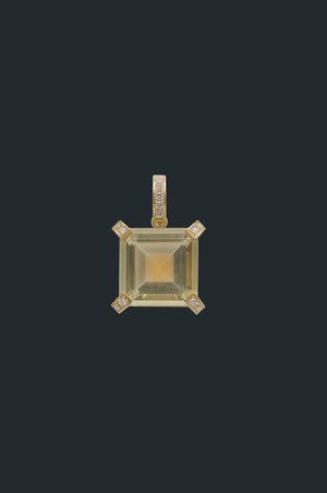 Fused Gems - Square Bold Necklace Pendant Top