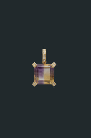Fused Gems - Square Bold Necklace Pendant Top
