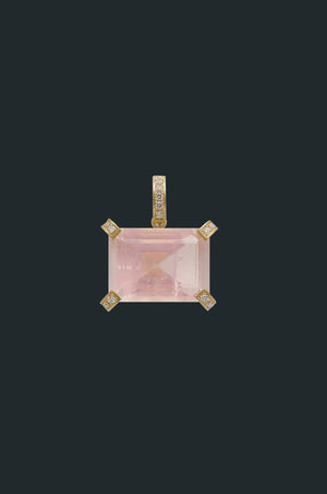 Fused Gems - Rectangle Bold Necklace Pendant Top