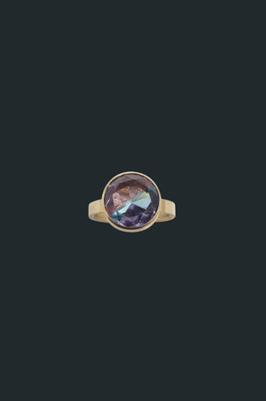 Fused Gems - Round Bold Ring