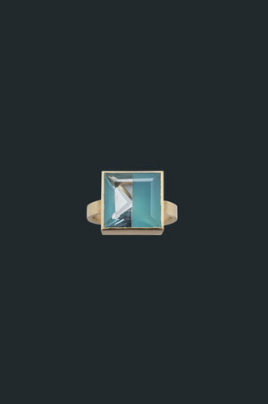 Fused Gems - Square Bold Ring