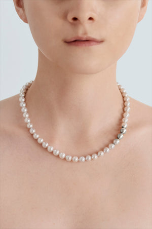Akoya Pearl Necklace 14k Gold 18